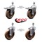 Service Caster 5 Inch High Temp Glass Filled Nylon 12mm Stem Caster Total Lock Brakes SCC, 2PK SCC-TSTTL20S514-GFNSHT-M1215-2-S-2 - alternate 1